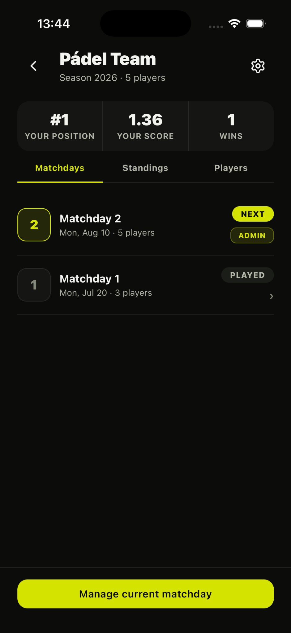 Liga Zunderball Player